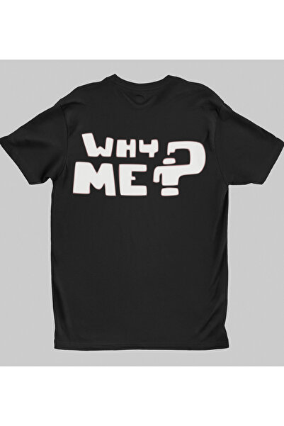 Generic (Unbranded) Tricou Malfini Premium, negru, mărimea M, „De ce eu?”