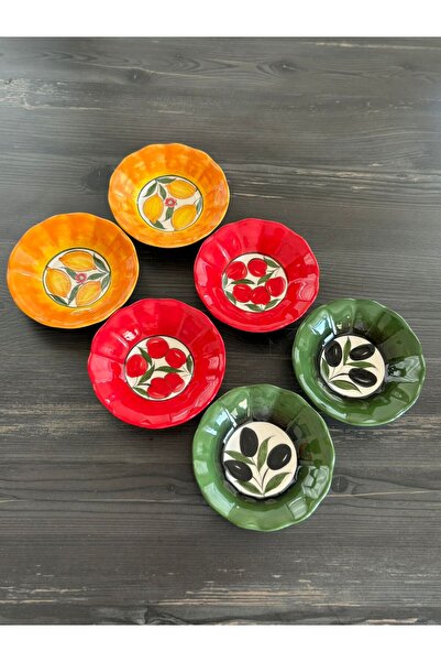 Ayosse Handmade Set of 6 10 cm Ceramic Tea Plates