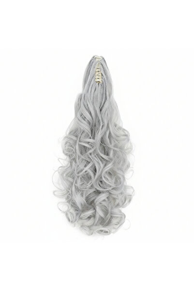 SADOER Wavy ponytail extension with clip, 20 cm, gray