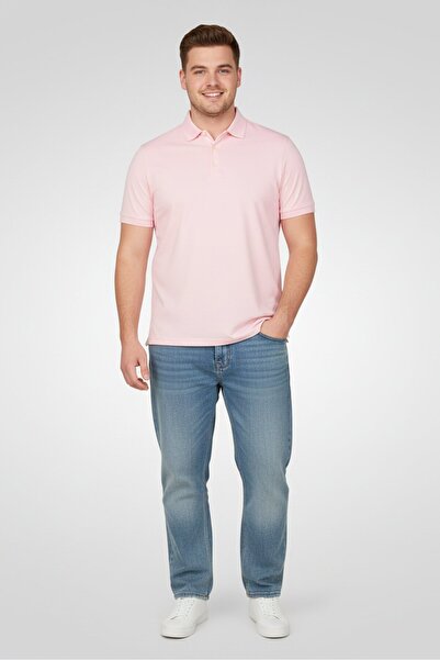 Greg Norman Men Sportswear Fit Short Sleeves Outdoor Polo Shirt, Pink