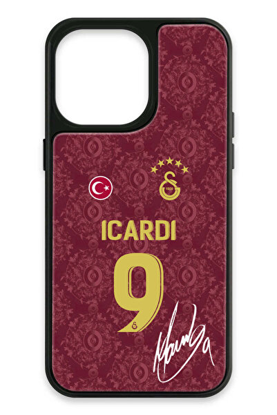 Galatasaray iPhone 14 Pro Max Uyumlu Mauro Icardi 3. Forma İmzalı Cam Lisansl...