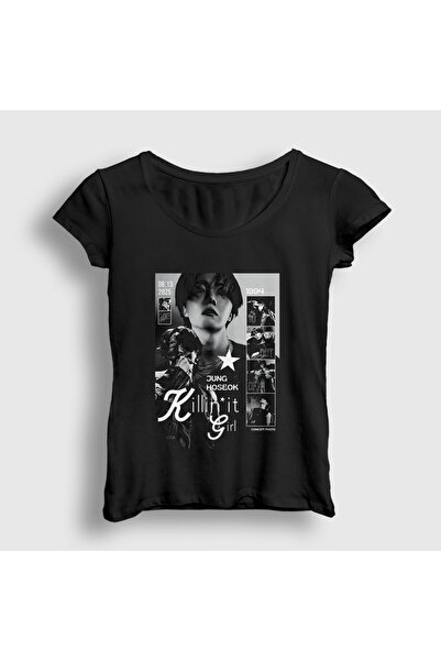 Presmono Γυναικείο μαύρο μπλουζάκι Killin It Girl J-Hope Jung Hoseok 597959tt