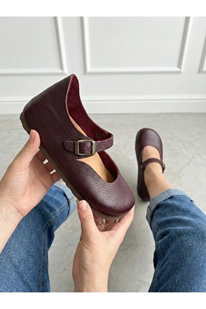 Mycorni حذاء باليه نسائي من الجلد الطبيعي بنعل من الفلين، تصميم تشريحي لتقويم...