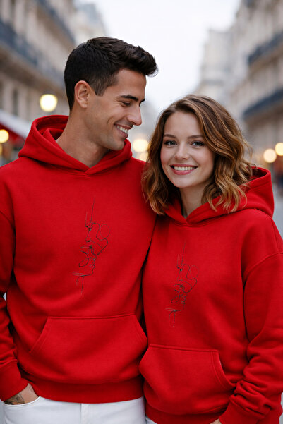 LORVEX Hoodie Couple Combination February 14 Valentine's Day Tek Sen Printed ...