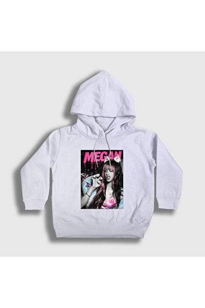 Presmono Унисекс детска бяла качулка с котешки нокти Megan 596511tt