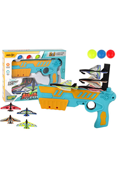 Three top online Jucărie lansator de aeronave și bile mari, 2 în 1