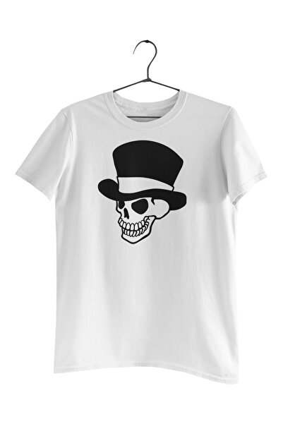 Generic (Unbranded) Tricou Malfini Skeleton Mafia - Alb, Mărime L