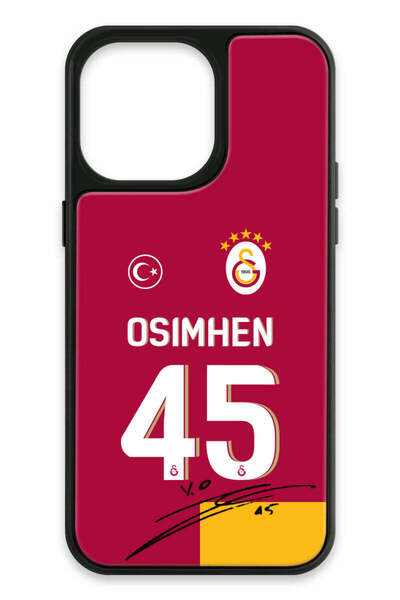 Galatasaray iPhone 14 Pro Max Uyumlu Victor Osimhen Parçalı Forma İmzalı Cam ...