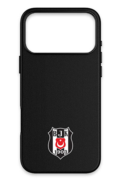 Beşiktaş iPhone 17 Pro Uyumlu Arma Deri Magsafe Lisanslı Telefon Kılıfı