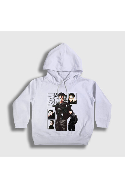 Presmono Hanorac cu glugă unisex pentru copii, alb, Kai Kim Jong In Exo 597762tt