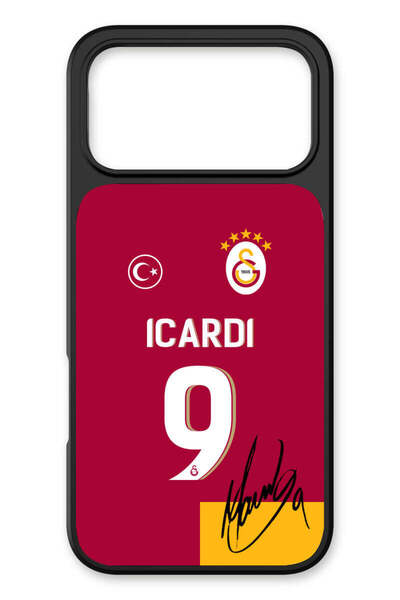 Galatasaray iPhone 17 Pro Uyumlu Mauro Icardi Parçalı Forma İmzalı Cam Lisans...