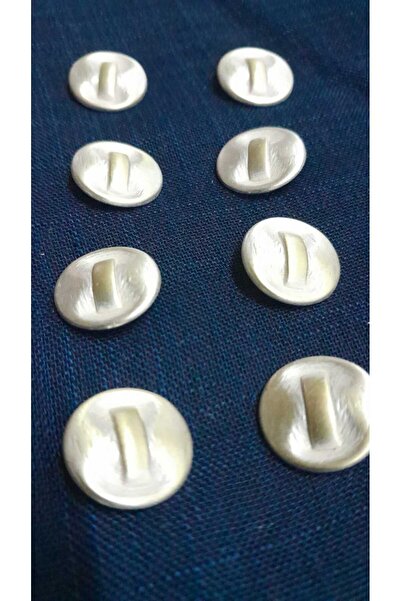 ILCARE أزرار معدنية برونزية مطلية بالفضة مقاس 26 مقاس 18 ملم 8 قطع