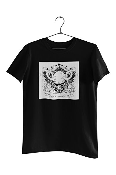 Generic (Unbranded) Tricou bărbătesc Malfini negru cu schelet, mărimea L