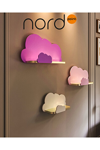 nord point Bulut Figürlü 3’lü Duvar Raf Seti – Dekoratif Çocuk & Bebek Odası ...