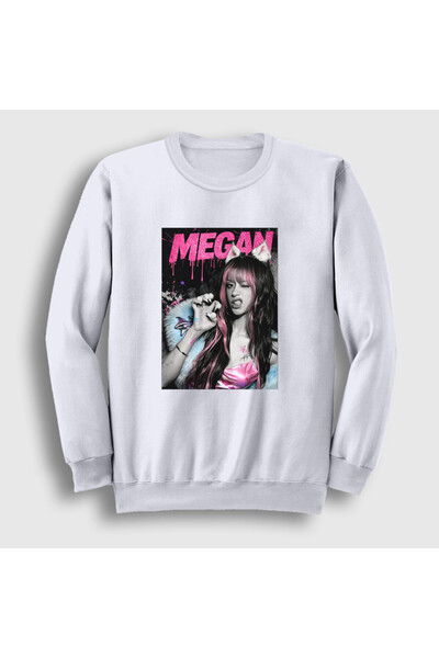 Presmono Unisex White Cat Claw Megan Katseye Sweatshirt 596548Tt