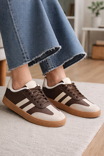 Beınsteps Sneaker Unisex Kadın Erkek Model Hafif Taban Kahve Bej Günlük Spor ...