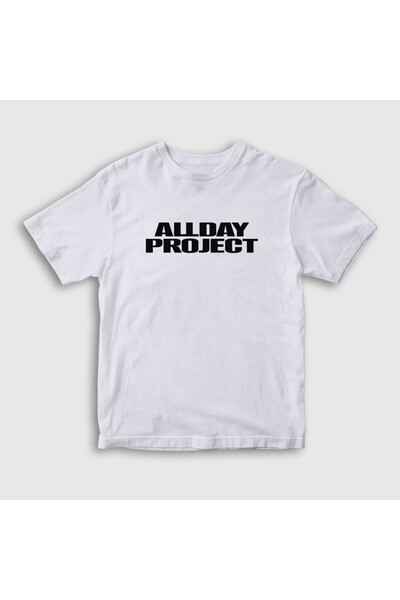 Presmono Tricou unisex pentru copii cu logo alb K-Pop AllDay Project 598098tt