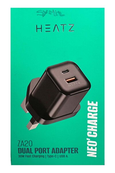 HEATZ ZA20 Dual Port Adapter 30W Fastcharger /Type-c/USB-A