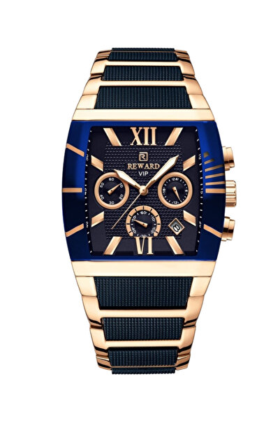 Reward VIP Erkek Kol Saati Quartz Kronograf Dikdörtgen Kasa Modern Tasarım