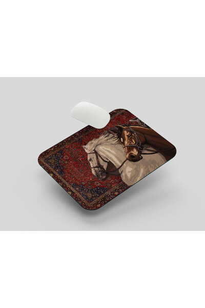 Akumastik Килимок для миші з етнічним візерунком коней 22X18 см - Ностальгічн...