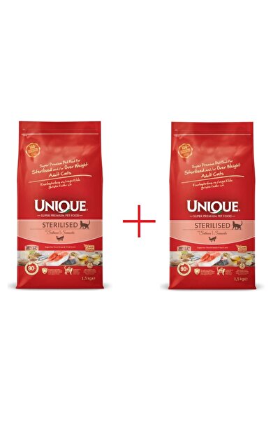 Unique Kısırlaştırılmış Kedi Maması Somonlu 3 kg