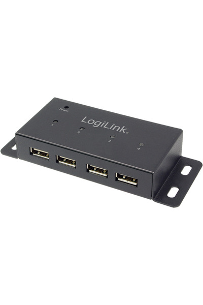 LogiLink UA0141A, USB 2.0x 4, Negru