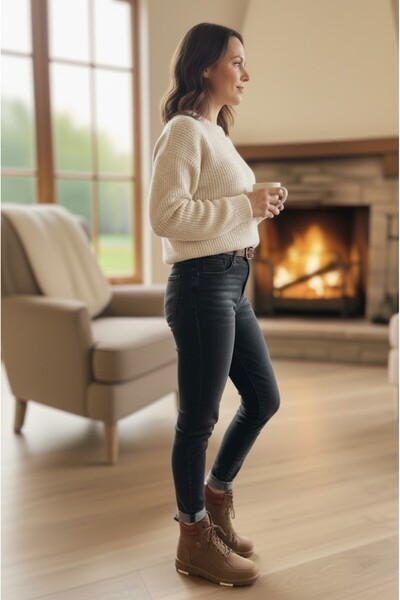 rocassi ΓΥΝΑΙΚΕΙΟ NUBUCK ΓΝΗΣΙΟ DE Δερμάτινο OT Μπεζ