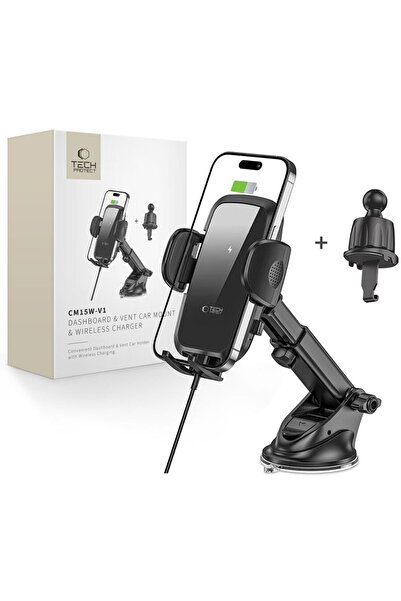 Tech-Protect Cabluri CM15W-V1 USB-A + USB-C incluse Încărcător inductiv pentr...