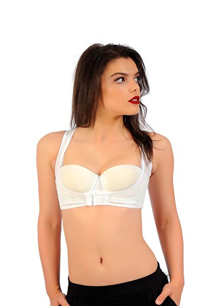 star iç giyim White Women's Back Support and Breast Shaping Corset - 795
