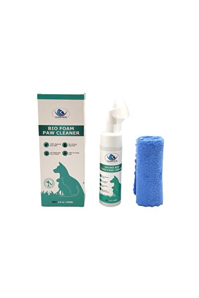 Clean Pets Kit spumă bio + prosop de curățare a lăbuțelor, Clean Pets, 200 ml