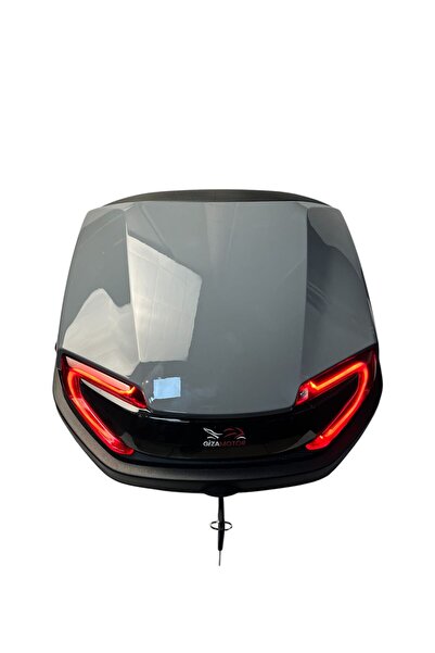 GİZA MOTOR Işıklı- Sırt Dayamalı Motosiklet Arka Çanta 33 Lt Kapasite KOYU NA...
