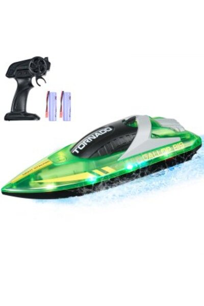 VEVOR Barcă RC, 2,4 GHz 12 km/h, Barcă cu telecomandă pentru piscine și lacuri