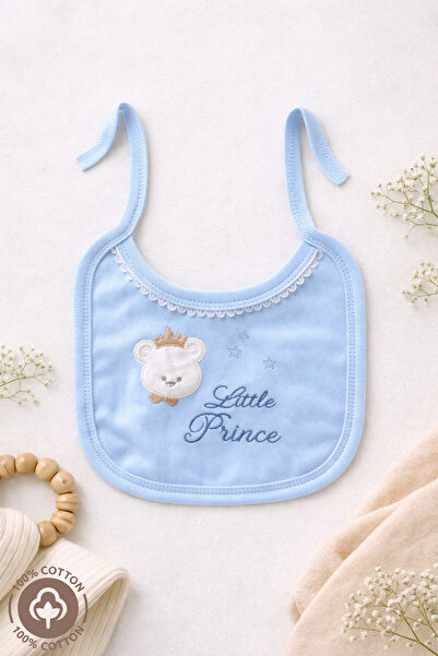 Miniel Unisex Baby 100% Organic Cotton Embroidered Baby Drool & Feeding Bib