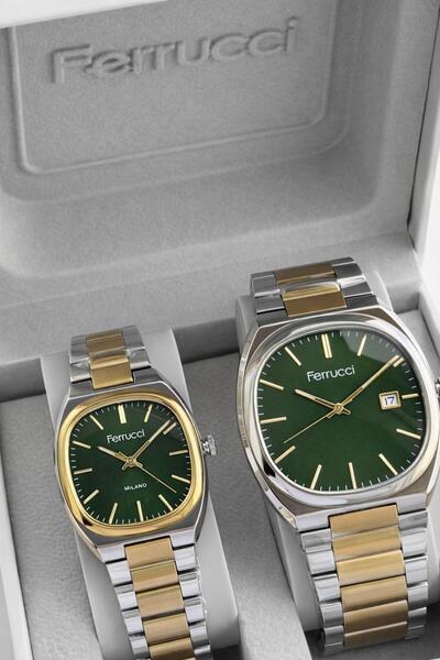 Ferrucci Couple Lover's Watch Steel Band 3 Atm Water Resistant Wristwatch Vs....