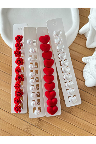 PURPLE'S BİR TUTAM MUTLULUK 40 Pieces of 4-Piece Hair Earrings Hair Beads / G...