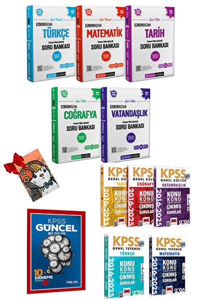 Pegem Akademi Yayıncılık 2026 KPSS GY-GK Ezberbozan Soru Bankası Seti & Konu ...