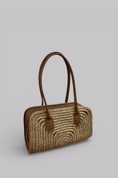 MaVaux Leva Ekstra Hafif Yumuşak Halat ve Hakiki Deri Detaylı Tasarım Hasır K...