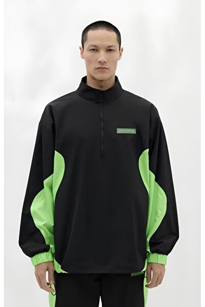 LES BENJAMINS Tribal Logo Men's Half-Zip Oversize Jacket