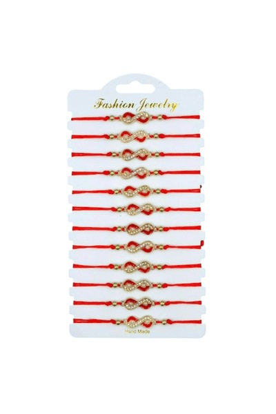 OEM Set de 12 brățări Martisor, NEVERMORE, Infinit cu cristale, mărime reglab...