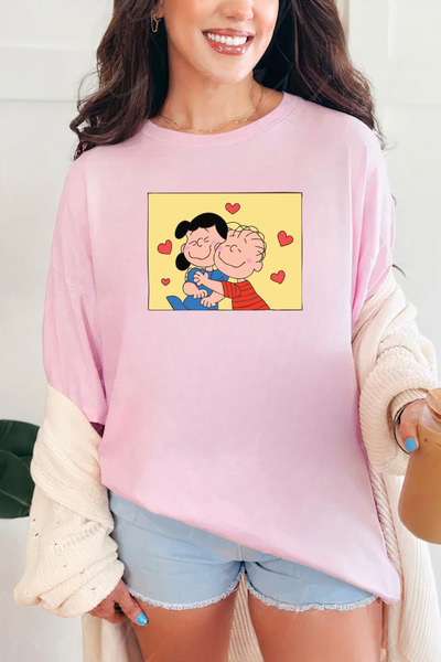 Sarah's Boutique Women's T-shirt – 100% cotton – Valentine's Day "Cartoon Love"