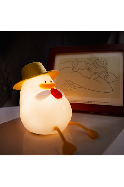 Manessa Ördek Silikon Gece Lambası Yumuşak Dokunuşlu Şarjlı Renk Değiştiren M...