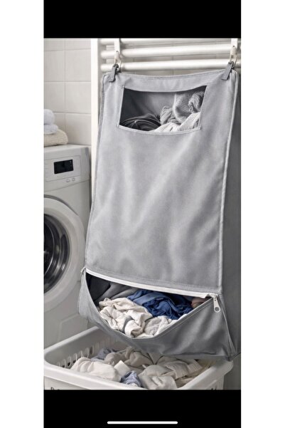 EVSELLA Askılı Kirli Torba Sepeti , Kirli Çamaşır Düzenleyici Banyo,Petek Uyu...