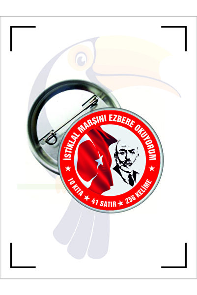 BİNBİRBASKI İSTİKLAL MARŞIN EZBERE OKUYORUM ROZET 32'Lİ 44 MM