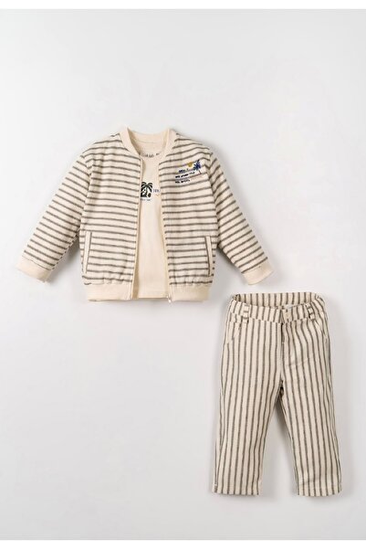 nk kids Limi̇ Baby Boy & Child Combed Cotton Lined Linen Jacket Pants Lycra T...