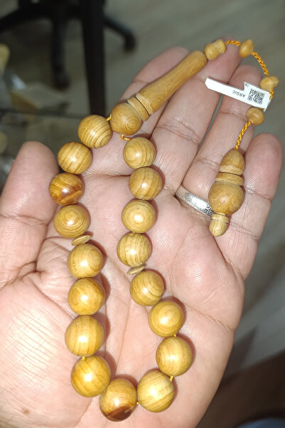 TAŞÇIZADE Scented Juniper Wood Wrist Length 14 mm Prayer Beads