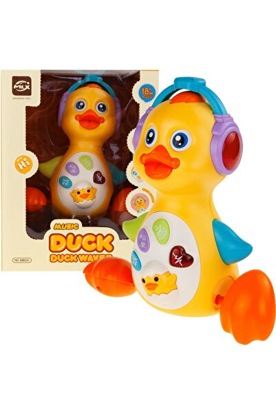 minlenxing Jucarie muzicala, Rata interactiva, cu sunete si lumini, multicolor.