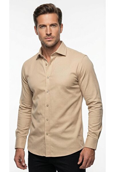 Plus Scorpion Men's White Classic Shirt – Slim Fit , Straight Model, Stylish ...