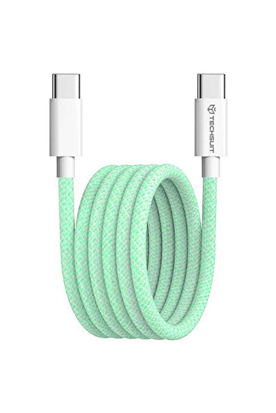 Techsuit Type-C Data Cable for Apple, Android, PD60W, Super Fast Charging, 1m -