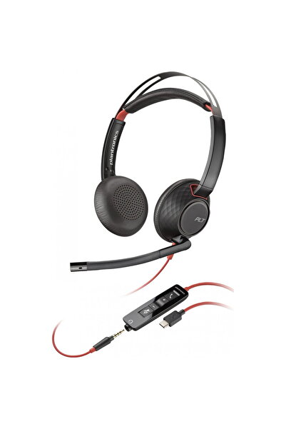 Plantronics /Poly PL-8X231A6 USB-C + Mufă 3,5 mm Negru