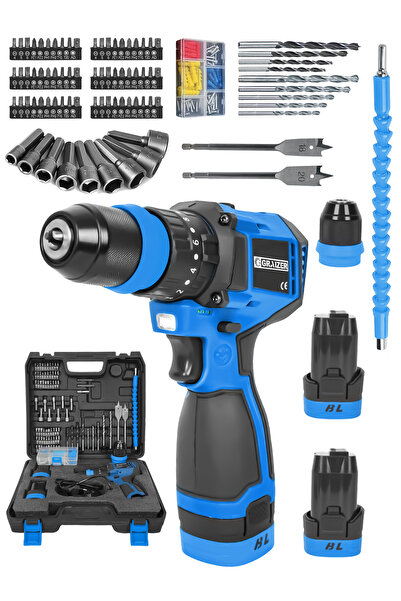 Graizer M 18 (brushless) Darbeli Çelik Şanzuman Kömürsüz Şarjli Çift Akülü Vidalama Matkap Setli